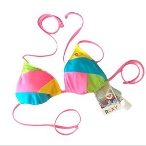 Roxy bikini top sz med nwt